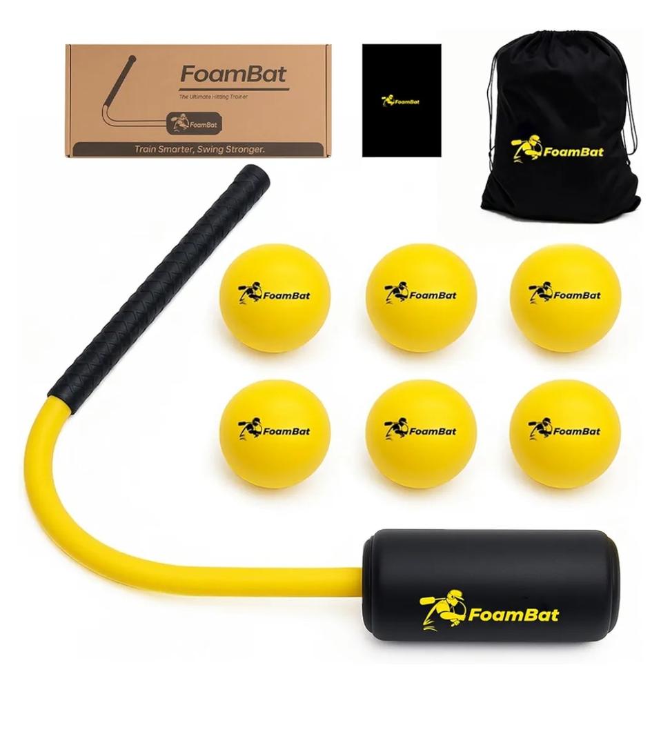 Baseball & Softball Rope Swing Trainer, 2026 Upgraded High-Density Foam Style Connection Batting Training Bat for Better Feedback, Indoor/Outdoor Hitting Practice Aid for Youth Beginners