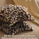 Fumete 2 Pcs 16 Inch Leopard Print Star Pillow Cheetah Throw Pillows Faux Fur Plush Star Room Decor 3D Throw Stuffed Cushion Vintage Decorative Decoration for Bedroom Sofa Chair