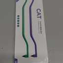 RYERCAT Set of 2 Dual Sided Cat Toothbrush - Kitten Toothbrush with Micro Head to fit into Cat/Kittens Mouth - Cat Dental Care Supplies - Pet Toothbrush for Cats(Amethyst Purple & Ocean Blue)