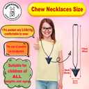 4 x Chew Necklaces for Sensory Kids 8 Pcs Sensory Chewy Toys for Autism Girl and Boy, ADHD Toddler, Adult(4Pcs Shark and 4Pcs Tag Shape)
