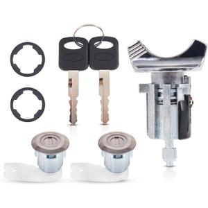 AUTOBABA Ignition Switch Lock Cylinder & 2 Pcs Door Lock Cylinder with Keys Compatible with 1992-1995 Ford Bronco F150 F250 F350 E150 E250 E350 Ranger Replaces# C-42-150 DP-42-122 F3UZ1522050D