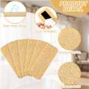 Tuanse 10 Pack Ceiling Fan Filters for Blades Ceiling Fan Air Filter Activated Zeolite Easy Stick Air Filter Trap Pet Odors, Dander, and Dust for Common Household Contaminants (Beige)