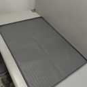 URMONA Waterproof Silicone Under Sink Mat 31'' x 22'' Shelf Liner for Kitchen and Bathroom, Cabinet and Counter Protector, Storage and Organizers, Litter Mat, Pet Cat Puppy Essentials(Dark Grey)