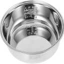 304 Stainless Steel Rice Cooker Inner Pot Replacement Universal Fit with Triple Layer Composite Bottom for Even Heating and Easy Cleaning 3L