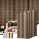 Acoustic Wood Wall Panels, 4-Pack 45.3" x 23.6" Soundproof Wall Panels, Wood Slat Wall Panels for Wall Decor, Walnut, 4Pcs - 45.3 * 23.6 inch