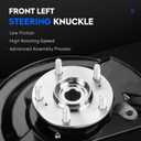 Front Left Steering Knuckle & Wheel Bearing Hub Assembly Compatible with Honda Accord 2003-2007 2.4L (Automatic Transmission, Spline Quantity: 26), Replace for 698401 44300SDAA52, Driver side