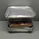 6 Pack - Disposable Chafing Dish Buffet Set, Welded Body Food Warmers for Parties, Fuel Cans Complete Set, Half Size Pans, Warming Trays