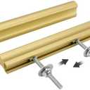 Peaha 10 Pack Adjustable Drawer Pulls Matte Gold Cabinet Handles 1in to 4in Hole Centers