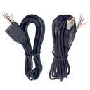 2 x 2 Pcs USB A Male & Female Plug Aluminum Foil Shielded Twisted Pair Bare Wire Open End Cable 6.6Ft(200cm) 4 + 1cores Power and Data Transmission Pigtail Repair Tin on The Tail Cable Cord