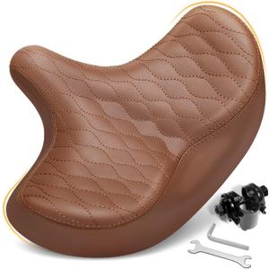 Wide Bicycle Seat for Comfort Men Women, Oversized & Extra Soft Wing Padded Bike Seat Cushion, Comfortable Large Bike Saddle for Ebike, MTB, City Bike, Beach Cruiser, Stationary Exercise Bike