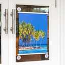 Moxweyeni Window Sign Holder for Banner Graphics Includes Two 24 Inch Aluminum Rails with Suction Cups Snap-open Poster Hanger for Glass Mounting for Home Store Restaurant Office School