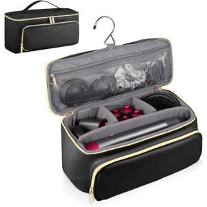 CHICECO Hair Tool Travel Bag for Shark Flex Style Airwrap Hair Dryer and Styling Accessories Tools Storage Bag, Waterproof Travel Carrying Case Hair Tool Organizer, Gift for Women (Black)