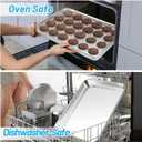 TeamFar Baking Sheet, 17.6 x 13 x 1 Stainless Steel Large Cookie Sheet Baking Tray Pan for Oven, Non-Toxic & Healthy, Rust Free & Heavy Duty, Mirror Finish & Dishwasher Safe