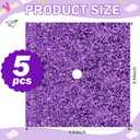 Knitgrip 5 Sheets Leather Glitter Construction Paper for Grad Caps Self Adhesive Grad Cap Topper Cover Decoration for DIY Graduation Hat Topper Scrapbook Craft Supplies, 9.8 x 9.8 Inch(Purple)