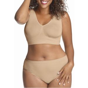 Hanes Women's Pure Comfort Light Support Pullover Wireless T-Shirt Bra with Moisture-Wicking (6X-Large, Nude)