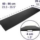 KMINA Wheelchair Door Threshold Ramp Thin, Non-Slip Surface, Rubber, Black, Patented, Rubber, Non Slip, 35.5"