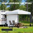 12X12 Pop Up Canopy Tent,Easy Up Canopy,Removable Pockets Sidewall for Extra Storage,Heavy Duty One Person Set Up Event Tent,White