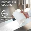 11oz Half-Day Cold-Chain Breastmilk Cooler, Double-Wall Vacuum Stainless Steel with 360 Cooling, Keeps Milk 50F for 14 Hours, Ultra-Portable Leak-Proof BPA-Free, Easy to Clean