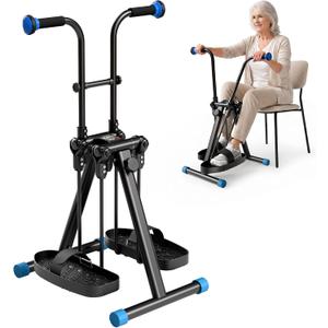 Pedal Exerciser Bike for Seniors, Arm Leg Hand Elbow and Knee Workout, Total Body Space Walker Machine, Low Impact Seated Exercise Equipment for Home