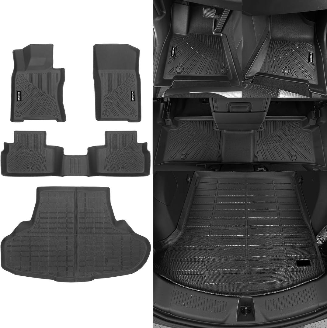 Naibeve Floor Mats for 2018-2025 Infiniti Q50 - All Weather Custom for Infiniti Q50 Floor Mats Cargo Mat Waterproof Interior Accessories