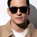 CARFIA Retro Polarized Sunglasses for Men UV Protection Hand-crafted Acetate Frame Fashion Cool Sun Glasses CA53572