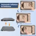 Self-Inflating SUV Air Mattress with Built in Electric Pumpcar air Mattress with Pillow for TrunkPortable car Mattress for Travle and Camping, Light Gray