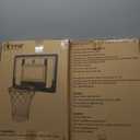 CYFIE Wall Mount Large Basketball Hoop with Door Hooks, 32" x 23" Backboard, Ball and Rim, Outdoor lndoor Basketball Hoops Games Set for Youth Adults Kids Gifts