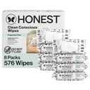 The Honest Company Hypoallergenic Multi-Use Baby Wipes for Sensitive Skin Baby Pattern Play 576 Count