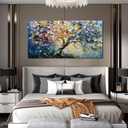 AOZEMI Tree Wall Decor for Living Room Colorful Wall Art Picture Large Artwork Abstract Canvas Art for Office Bedroom 29"x59"