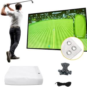 Golf Simulator Impact Screen118 * 78 98 * 98 118 * 118 118 * 138 for Golf Training, Indoor Golf Simulators, Washable Golf Impact Screen for Golf Practice