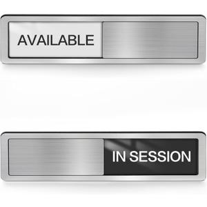 In Session Door Sign, Magnetic Office Door Signs, Available In Use Sign for Therapists, Massage, Conference Room, Hospital, Treatment, Home Office, School