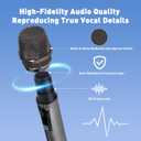 Wireless Handheld Microphones for Singing with 500 FT Reception | 2.4GHz, Rechargeable, Plug and Play, 2 Pack Microphones for Karaoke DJ Party Speech Classroom Wedding Church