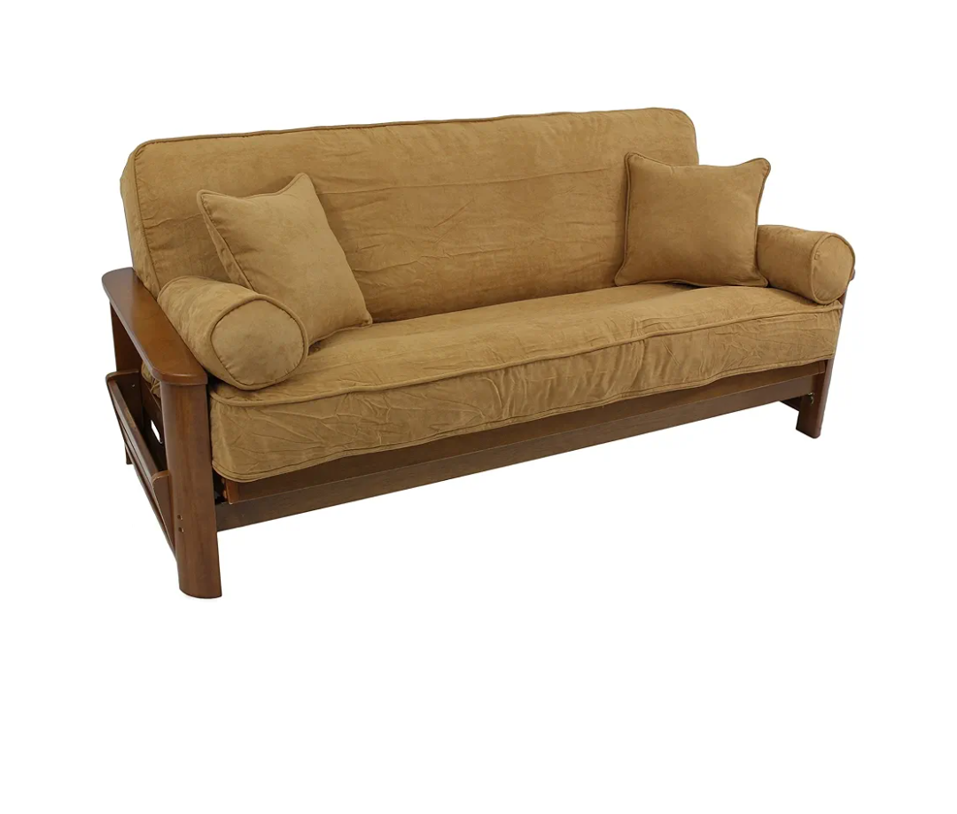 Convertible Futon Sofa Bed, Multifunctional Sofa Bed, Folding Sofa Bed Floor Mattress, Comfy Loveseat Sleeper Sofa with Adjustable Backrest for Living Room Bedroom,Coffee