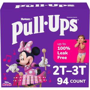 Pull-Ups Girls' Potty Training Pants, Size 2T-3T Training Underwear (16-34 lbs), 94 Count