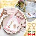 Yuntau 24 Set Cherry Keychains Bulk Xmas Party Gifts Cherry Keychains for Women Purse Charm Keyrings Accessories for Guests (Mixed Red)