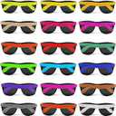 MAPIXO 16 Colors Neon Party Sunglasses 16 Pack with Dark Lenses, 80’s Style Perfect Colorful Novelty Sun glasses Set For Party Favors, Beach Pool, Outdoor Summer Activity, Goody Bag Fillers