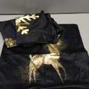 All Smiles Black Christmas Gold Throw Pillow Covers Xmas Cases Decorations 18X18 Set of 4 Dcor Indoor Home Soft Velvet Decorative Navidad Cushion for Sofa Couch Tree Snowflake Reindeer