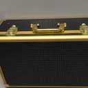 Barber Case Organizer, Barber Briefcase Tool Box, Barber Carrying Case, Large Barber Cases for Clippers and Supplies, Travel Hair Stylist Tools Storage, Luxury Gold & Black