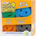 Scrub Daddy 8 Sponge Set, Colors, Scratch-Free Sponges for Dishes & Home, Odor Resistant Scrubbers, Soft in Warm Water Firm in Cool, Deep Cleaning, Dishwasher Safe, Multi-use Functional Ergonomic, 8ct