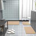 Arotive Memory Foam Bathroom Rug Mat 30x20, Ultra Soft and Absorbent Bath Mat, Machine Wash Dry, Comfortable Bath Rug Carpet for Bathroom Floor, Tub and Shower, Beige