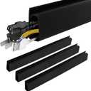 3 Pack Self-Adhesive Under Desk Cable Organizer, Under Desk Wire Hider, Cord Management, Black