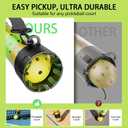 17 Balls Pickleball Ball Retriever & Ball Holder Storage with Strap, Back Saver for Pickleball Accessories, Quick for Pickleball Tube Ball Pickup (Green)