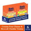 BEN'S ORIGINAL Ready Rice Creamy Four Cheese and Cheddar Broccoli Variety Pack, Easy Dinner Sides, 8.5 OZ Pouch (Pack of 6) (EXP 01/30/27)