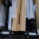 Wall Mounted Folding Ladder with Handrails, Pull Down System Attic Stairs, Telescopic Attic Ladder, Applicable Height 9.6-10ft, Attic, Basement, Warehouse, Passage Folding Stair (Black, 12 Steps)