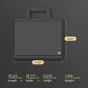 Nillkin iPad Air 13 inch (M2/M3) Case Keyboard with Carry Handle, iPad Pro 12.9 Case with Keyboard (6th/5th/4th/3rd Gen), Pencil Holder, 7 Colors Backlit Keyboard, Magic Trackpad, Camera Cover, Black