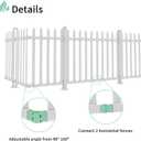 SunnyRoyal Picket Fence Panels White Picket Fence Vinyl PVC Garden Fence for Front Yard Outdoor Decrotion 84'' L x 36'' H (20 Pickets, Straight) (SC-PVCFSIN8436P20)