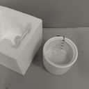 Santa Barbara Design Studio Garlic Keeper Modern Ceramic Countertop Garlic Storage Container, 4" x 3.75", White