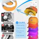 2 Pack Hat Organizer for Baseball Caps, Strong Adhesive Hat Rack for Wall, Multilayer Hat Storage Display Holder, Wall Mounted Hats Hooks Hold up to 18 Hats for Closet Door and Bedroom (White)