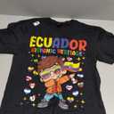 Hispanic Heritage Month Ecuador Flag Ecuadorian Boy Kids T-Shirt (Small, Black)