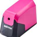 Bostitch Office Battery Pencil Sharpener, 4X Longer Cutter Life, Tip Saver Technology, Pink